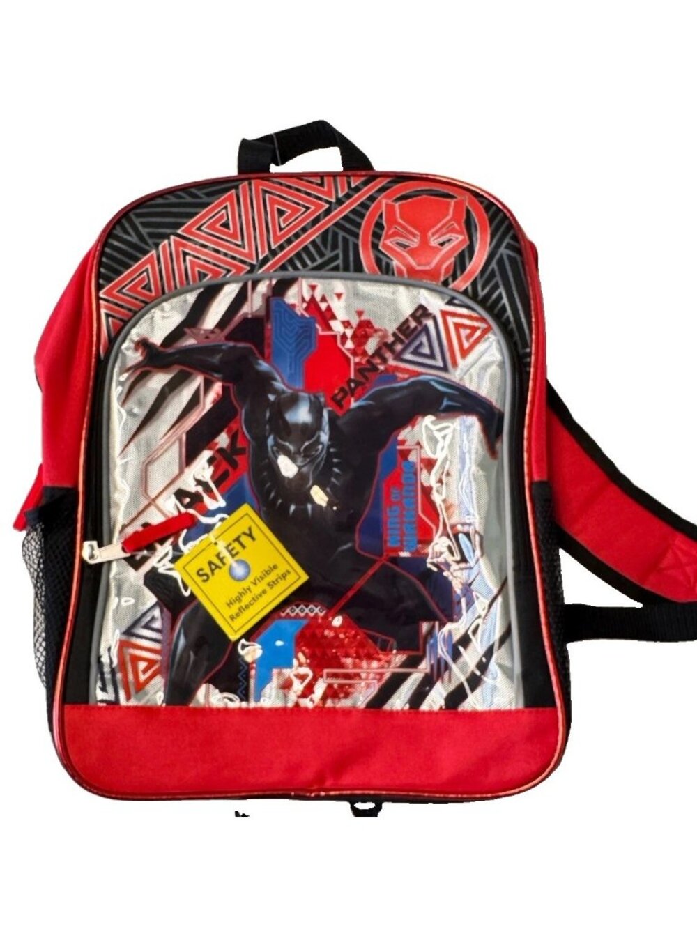 Marvel Black Panther King Of Wakanda 2 Pocket 16 Inch Backpack New with Tags